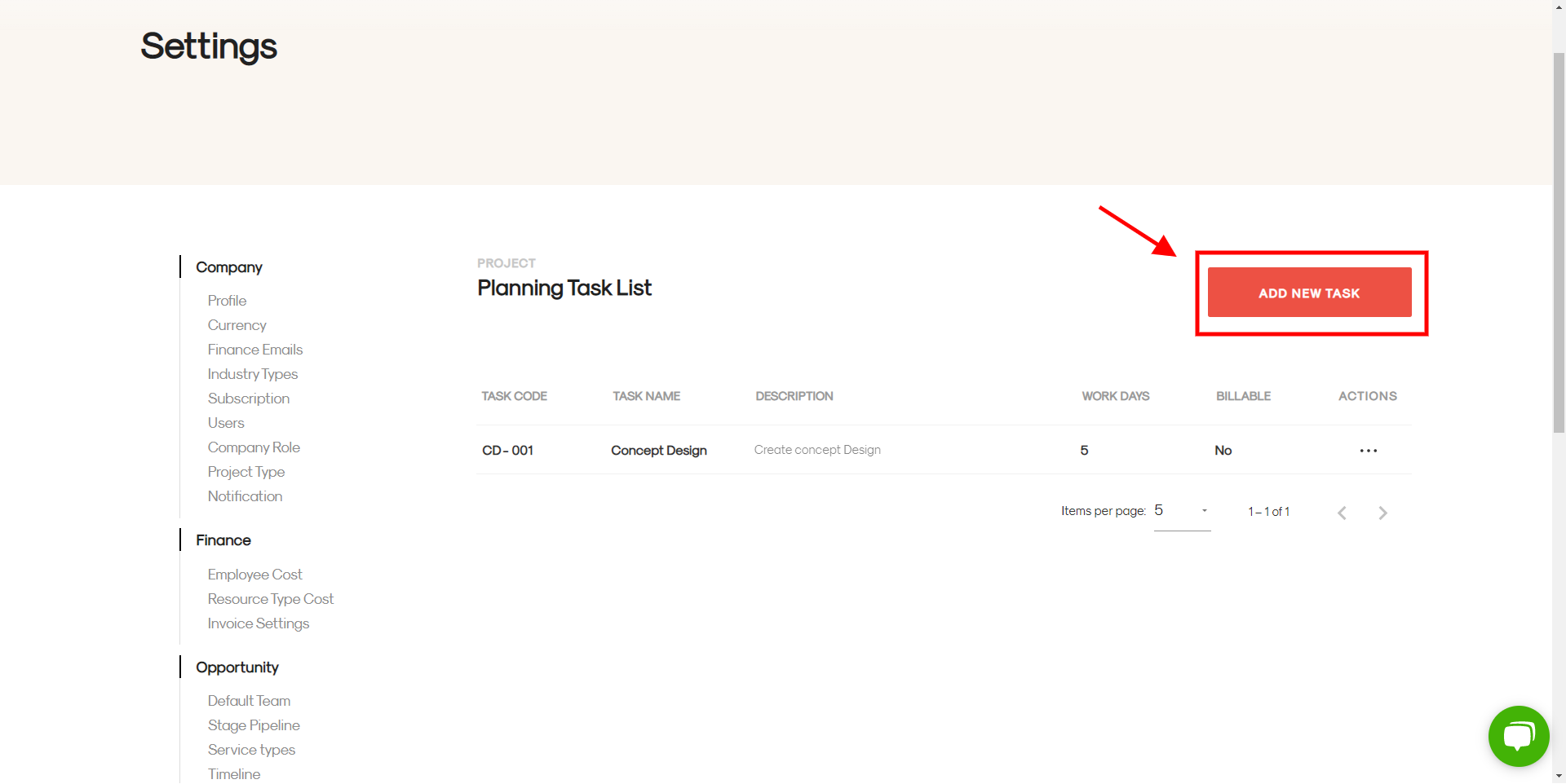 Planning Task List